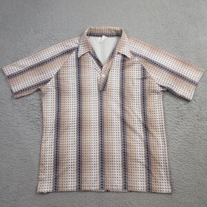 Vintage 70s Leader of California Disco Shirt size L Retro Rave Party Made in USA